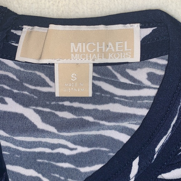 Michael Kors Navy/white zebra print Romper. - Picture 2 of 7